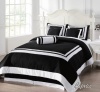 7 Pieces Caprice Black and White Hotel Comforter Bed-in-a-bag Set Queen Size Bedding