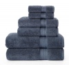 SPA 800 - 6 Piece Towel Set Azure Blue by Cotton Craft - 7 Star Hotel Bath Collection Pure 800 Gram Cotton - Superior 2 ply combed cotton - Oversized and extra heavy weight - Each set contains 2 Oversized Large Bath Towels 30x56, 2 Hand Towels 20x30, 2 Wa