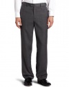 Louis Raphael ROSSO Men's Washable Wool Blend Flat Front Dress Pant, Charcoal34x34