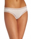 Calvin Klein Women's Mix modal with Lace Bikini, White, Small