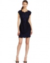 Joie Women's Maribeth Lace Dress, Caviar/Nile Blue, Small