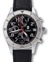 Victorinox Swiss Army Men's 241193 Ambassador Clous De Paris Black Leather Automatic Chronograph Watch