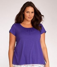 Short Sleeve Crew Neck Sleep Tee Plus Size