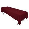 60 x 126 in. Rectangular Polyester Tablecloth Burgundy