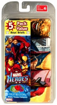 Fruit of the Loom Boys  5 Pack Marvel Heroes Briefs