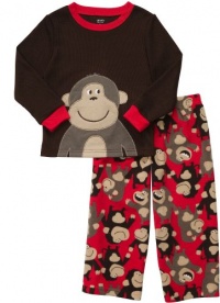 Carter's Toddler 2 Piece Fleece PJ Set - Monkey-4T