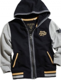 GUESS Kids Boys Big Boy Varsity Hoodie, NAVY (16/18)