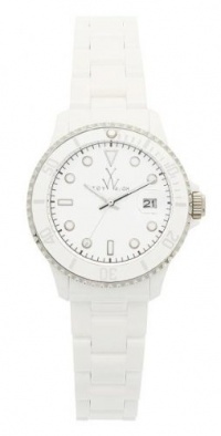 Toy Watch Quartz, White Dial with White Plasteramic Large Bracelet - Women's Watch 32008-WH