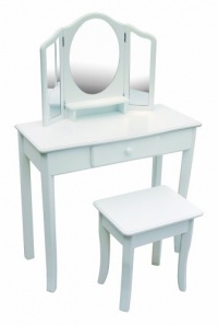 Guidecraft Classic White Vanity and Stool