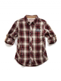 GUESS Kids Boys Big Boy Bedford Plaid Shirt, PLAID (8/10)