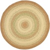 Safavieh Braided Collection BRD303A Beige and Brown Braided Cotton Round Area Rug, 6 Feet Round (6 Feet Round)