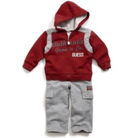 GUESS Kids Boys Toddler Authentic Guess Active Set, RED (12M)