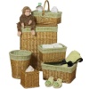 Honey Finish 6 Pc Learn & Store Hamper/Storage Willow Set