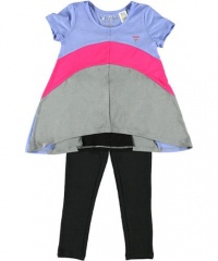 GUESS Kids Girls Color-Blocked Top with Leggings, MULTICOLORED (5/6)