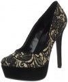 Jessica Simpson Women's Waleo2-Viclce Platform Pump,Black Taupe,8.5 M US