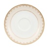 The Samarkand bone china collection by Villeroy & Boch combines stylish, exotic elements with timeless elegance. Precious golden bands and chains decorate this pure white bone china pattern. Warm ivory tones add a harmonious touch. Mix and match with the coordinating Mosaic-designed dinner or salad plate for a look that is truly your own.