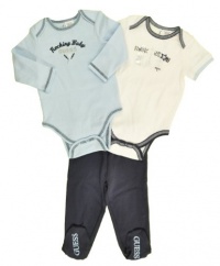 Guess Newborn Boys Rockin Baby 3Pc Pant Set (0/3M)