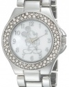 Disney Women's MK2055 Mickey Mouse Mother-of-Pearl Dial Silver-Tone Bracelet Watch