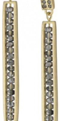 Kenneth Cole New York Urban Glitz Cherry Bead Rectangle Linear Drop Earrings