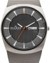 Skagen Titanium Mesh Charcoal Mens Watch 696XLTTM