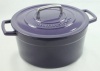 Purple (Eggplant) Enameled Cast Iron 6 Qt. Round Dutch Oven Casserole