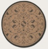 Couristan 1583/2500 Recife Veranda 8-Feet 6-Inch Round Rug, Cocoa