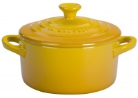 Le Creuset Stoneware 8-Ounce Petite Round Covered Casserole, Dijon