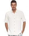 This short-sleeved shirt from Tommy Bahama is a cool classic for your lazy summer days.