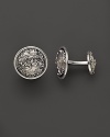 Elegant, intricately textured sterling silver cufflinks from Buccellati.