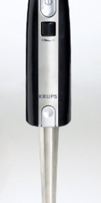 KRUPS GPA30842 Immersion Blender with beaker, chopper and whisk attachments, Black and Stainless Steel