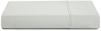 Calvin Klein Home Solid Percale Double Row Cord King Flat Sheet, Pale Gray