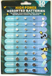 SE 30 pc. Assorted Button Cell Batteries