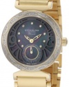 Stuhrling Original Women's 504B.123327 Vogue Soiree Elite Diamond Black Mother-Of-Pearl Dial Watch