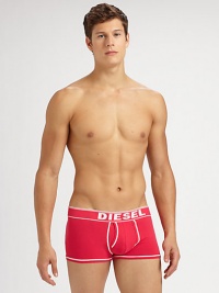 Low-rise brief style, with a square-cut leg opening and logo waistband.Sits at hipContoured pouchContrast trim95% cotton/5% elastaneMachine washImported