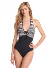 Calvin Klein Women's Wave Halter 1 Piece