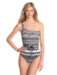 Calvin Klein Women's Wave One Shoulder 1 Piece