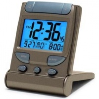 Digital Travel Clock with EL Backlight, Dual Time & Dual Crescendo Alarm with Snooze