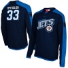 NHL Reebok Dustin Byfuglien Winnipeg Jets Faceoff Jersey Long Sleeve T-Shirt - Polar Night Blue