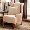 Sure Fit Stretch Stripe Wing Slipcover, Sand