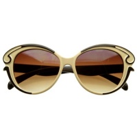 Designer Inspired Butterfly Frame Baroque Style Oversized Fashion Sunglasses