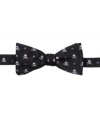 Add some edge to your polished look with this skull print bow tie from American Rag.