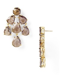 Translucent black crystals lend dramatic flair to these dazzling drop earrings from kate spade new york.