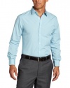 Perry Ellis Men's Long Sleeve Slim Fit Mini Grid Shirt