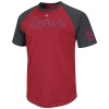 MLB St. Louis Cardinals Big Leaguer Fashion Crew Neck Ringer T-Shirt, Red Pepper Heather/Charcoal Heather