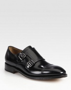 A double monk strap closure lends modern elegance to this dress wardrobe classic, beautifully crafted in sleek Italian calfskin leather.Leather upperLeather liningPadded insoleLeather soleMade in Italy