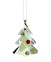 This cute ornament offers a playful interpretation of a classic Christmas symbol. Beautifully crafted in Peridot Moonlight crystal with colorful crystal decorations, it comes on a white satin ribbon. For maximum sparkle, mix and match various crystal ornaments.