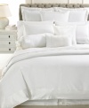 A tranquil effect is what this Martha Stewart Collection Moon Luster neckroll pillow creates for your room. An all white backdrop sets the scene as linen fabric and silk borders intertwine for a modern, opulent presentation. Zipper closure.