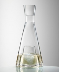 Aerate and chill at the same time in this elegant decanter with a removable ice corridor. Crafted of the finest crystal with Eisch's trademarked No Drop Effect©, it's the stylish solution to keeping your favorite white wines crisp all night. Also great for mixed drinks, sake, spirits -- even water. Holds about 35 oz. (Clearance)