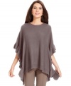 This petite Alfani sweater features a flattering poncho-style silhouette and a chic asymmetrical hem. (Clearance)