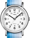 Timex Unisex T2N748 Weekender Slip Thru Blue Degrade Nylon Strap Watch